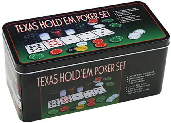 Juego Poker en Caja Metálica
