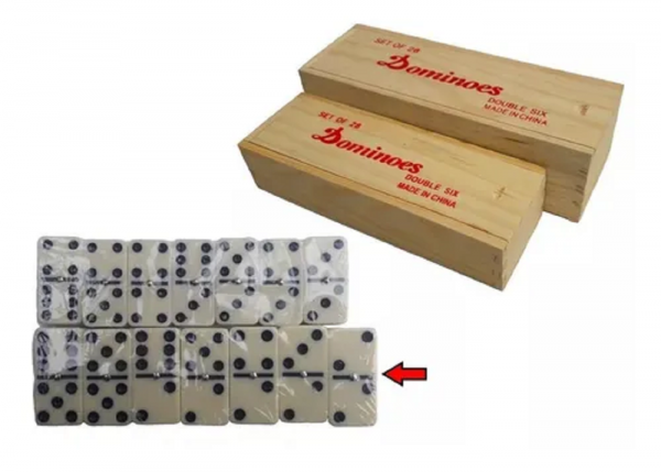 Dominoes caja de madera