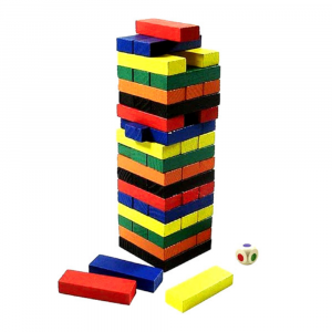 Torre Jenga Madera Piezas de Colores